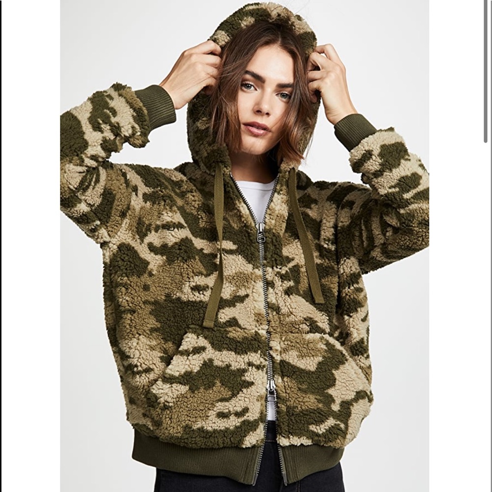 ATM Anthony Thomas Melillo Camo Sherpa Jacket.